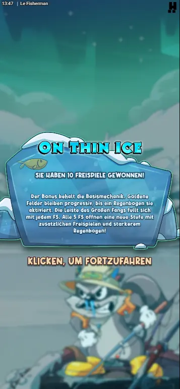 Le Fisherman On Thin Ice Bonus mit Big Catch Bar